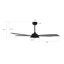 Ventilateur de plafond intelligent intérieur / extérieur de 56 pouces Journey, ensemble d'éclairage à DEL à intensité variable et télécommande, fonctionne avec l'assistant Google, Amazon Alexa et les raccourcis Siri.-400815763-400815762-400815767