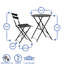 Harbour Housewares - 2 Seater Sussex Bistro Set - Round-86608557