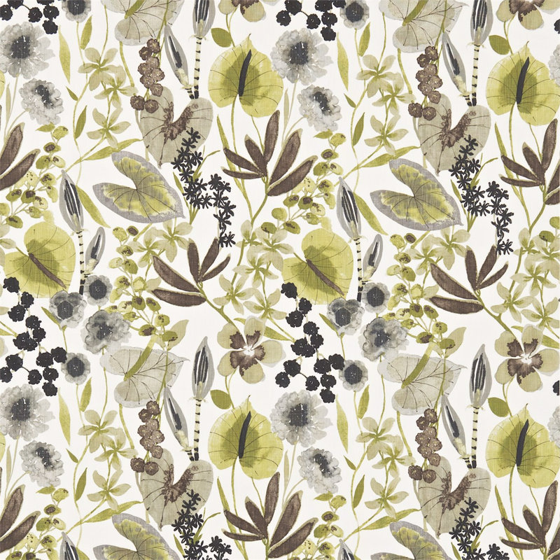 Nalina Fabric, Zest/Cocoa/Stone