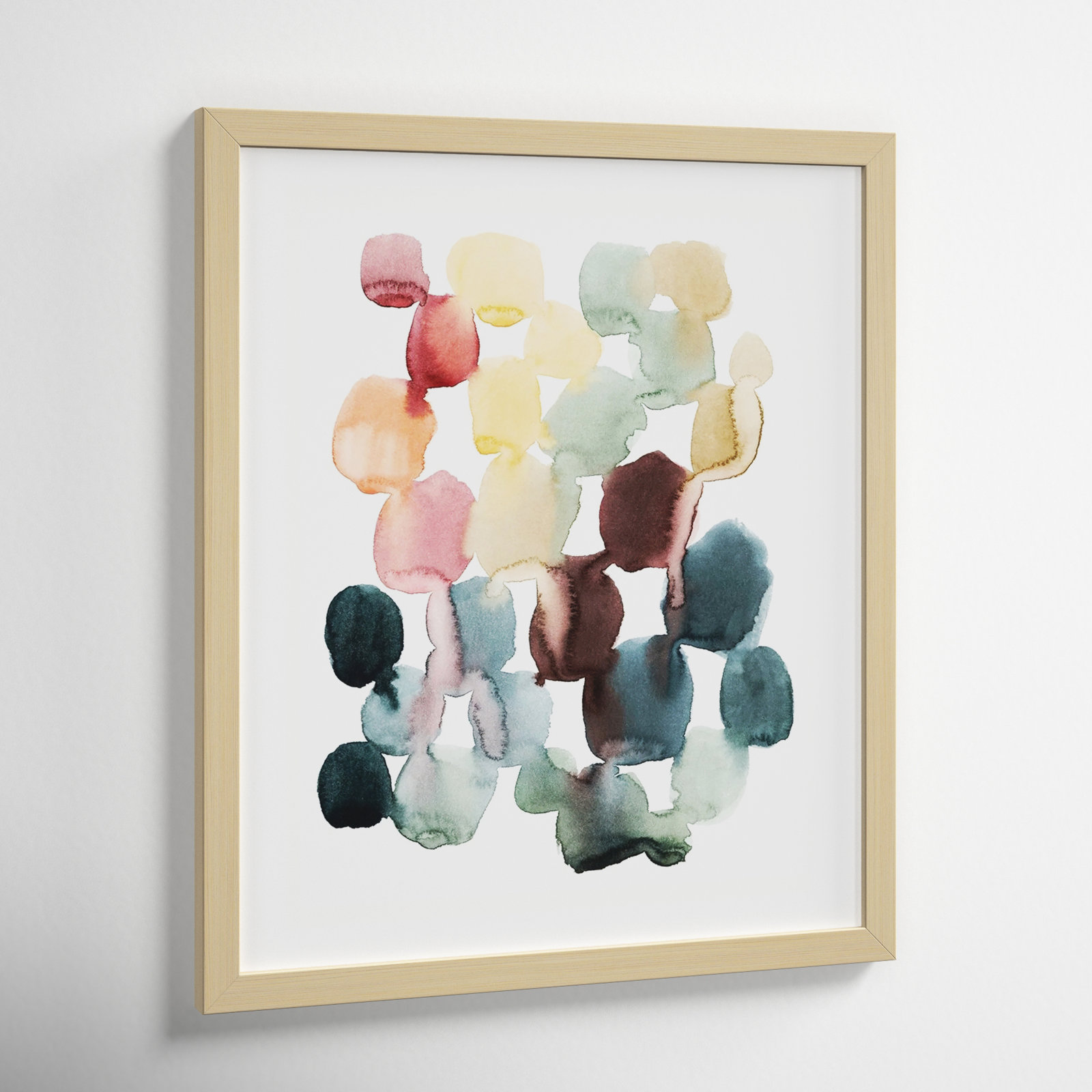 Desert Stones II by Grace Popp, Natural Framed Paper, 20" H x 17" W