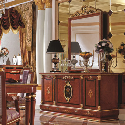 Flat Solid Wood Dresser Mirror