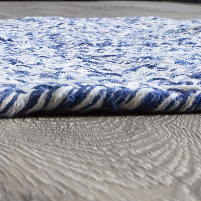 Haynesville Farmhouse Reversible Braided Blue Area Rug, Runner 2' X 8'