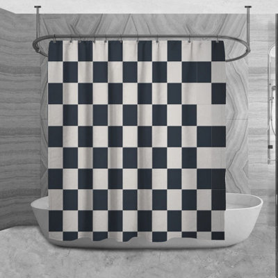Rideau de douche à carreaux Ahearne