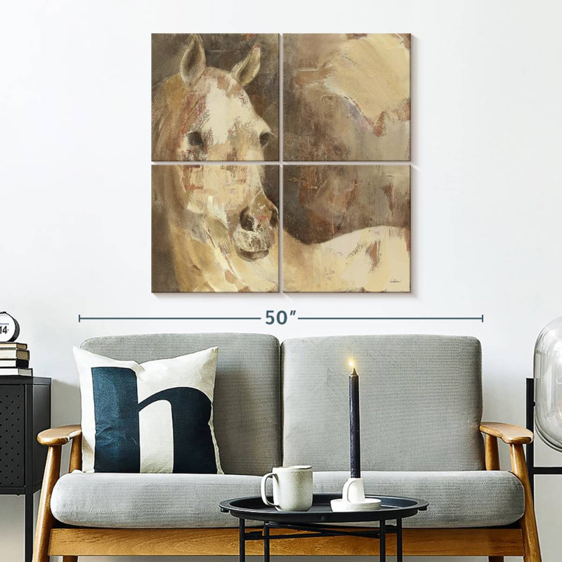 Impressionnisme cheval, 32" H x 32" W