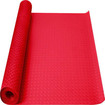 Tapis de garage rouge