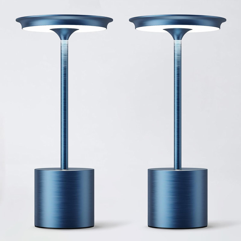 2Pack Cordless Table Lamp, Portable Rechargeable 6000Mah Outdoor Table Lamp, 3 Color Stepless Dimming Battery Powered Lamp, LED Table Light For Dinner/Bedroom/Restaurant/Outdoor (2Pack)