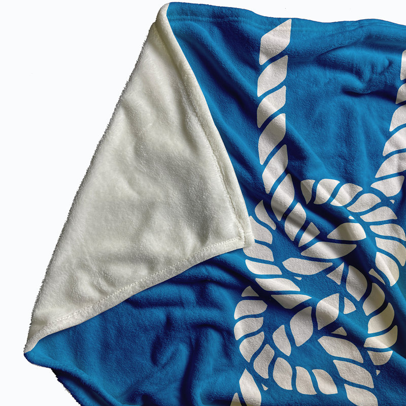 Kelbark Plain Weave / Muslin Throw Blanket, Blue