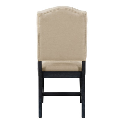 Ensemble de chaises de salle à manger de style rétro avec 4 chaises rembourrées (espresso)