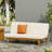 Slat Paneled Daybed In Wood With Water- Cushions, Convertible Style Bed, 73.74W X 40.46D 12.87H, Foldable Feature Option, 73.74" W 40.46" D 12.87" H