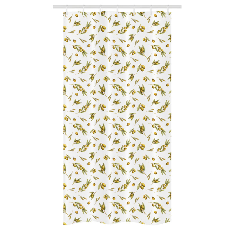 Floral Shower Curtain with Hooks Included, 72" H x 36" W