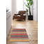Tapis rouge / beige / vert en laine à motif géométrique fait à la main Jahnke-1180687208