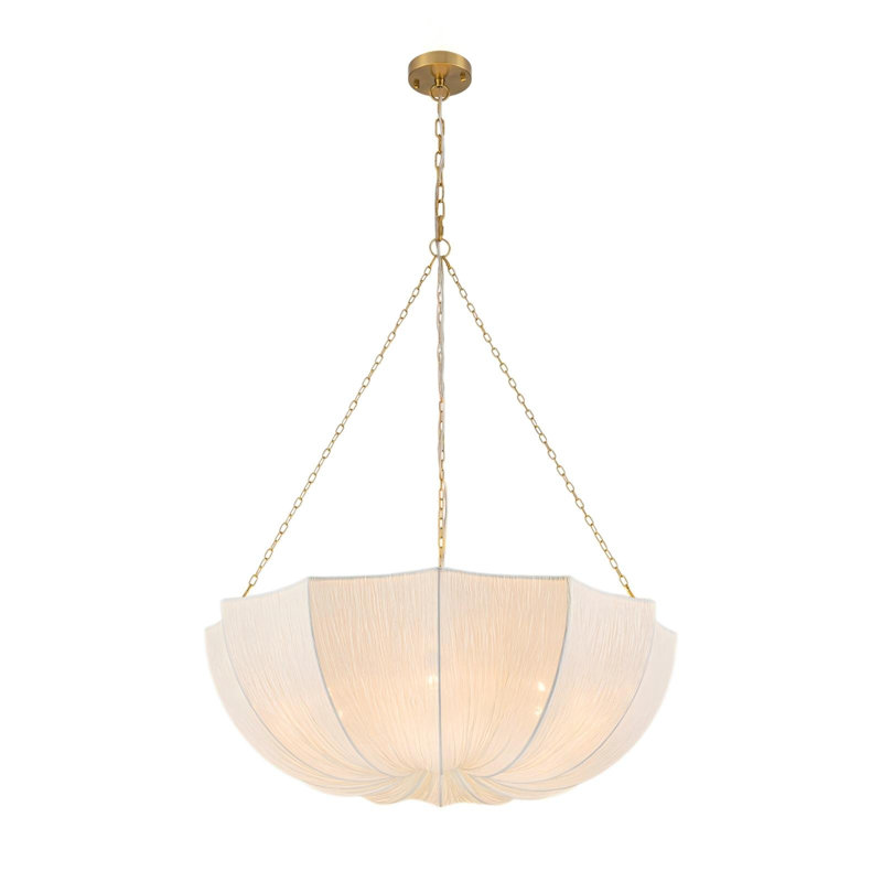 Lustre bol 6 lumières à intensité variable, Doré, 6