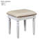 Ensemble de meuble-lavabo 1 pièce blanc avec tabouret et 3 tiroirs de rangement avec miroir