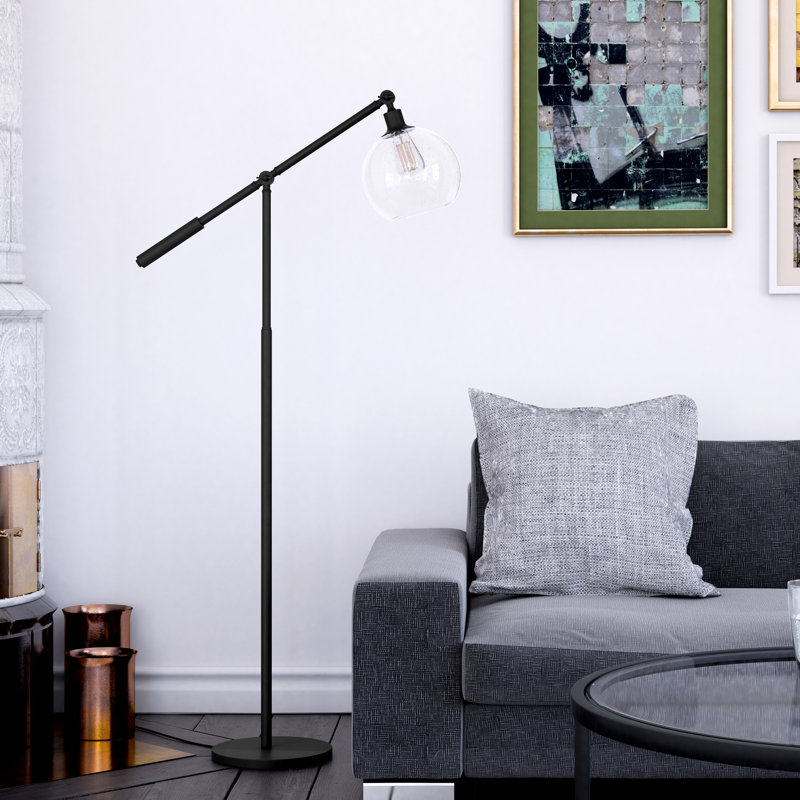Dardan 60.6'' Black Task Floor Lamp