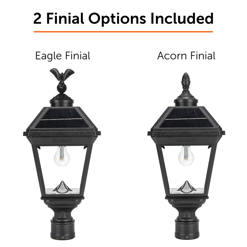 Imperial Bulb Solar Post Light with 3" Fitter