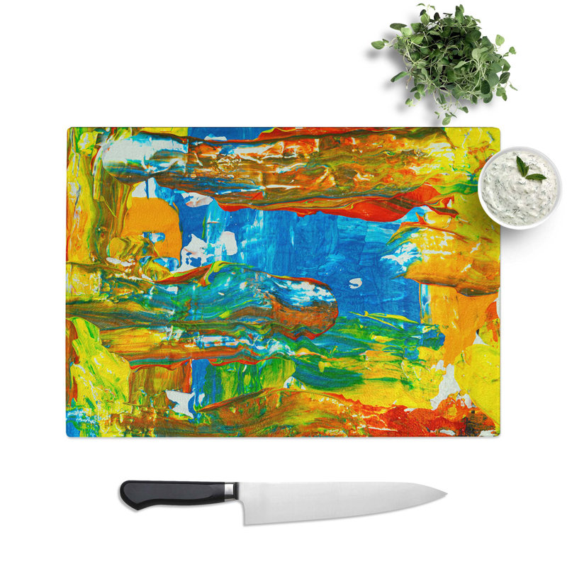 Tempered Glass Art Painting Vol.178 Chopping Board, 39 cm W x 28.5 cm L