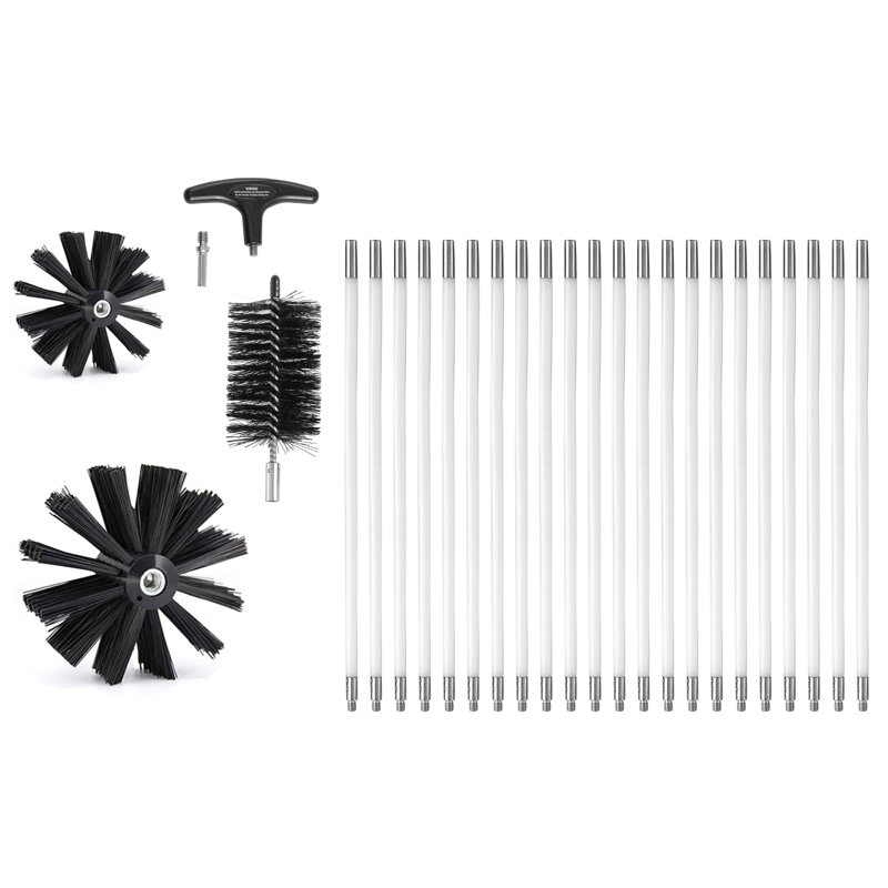 Brosses de nettoyage avec tête remplaçable, H 5,91 po x l 6,02 po x P 355,08 po