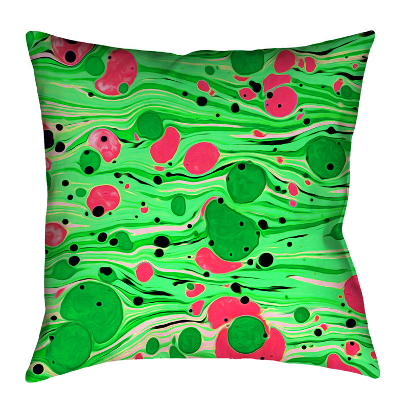 Housse de coussin Katelyn Elizabeth, 16 po x 1 po, Sergé de coton, Vert