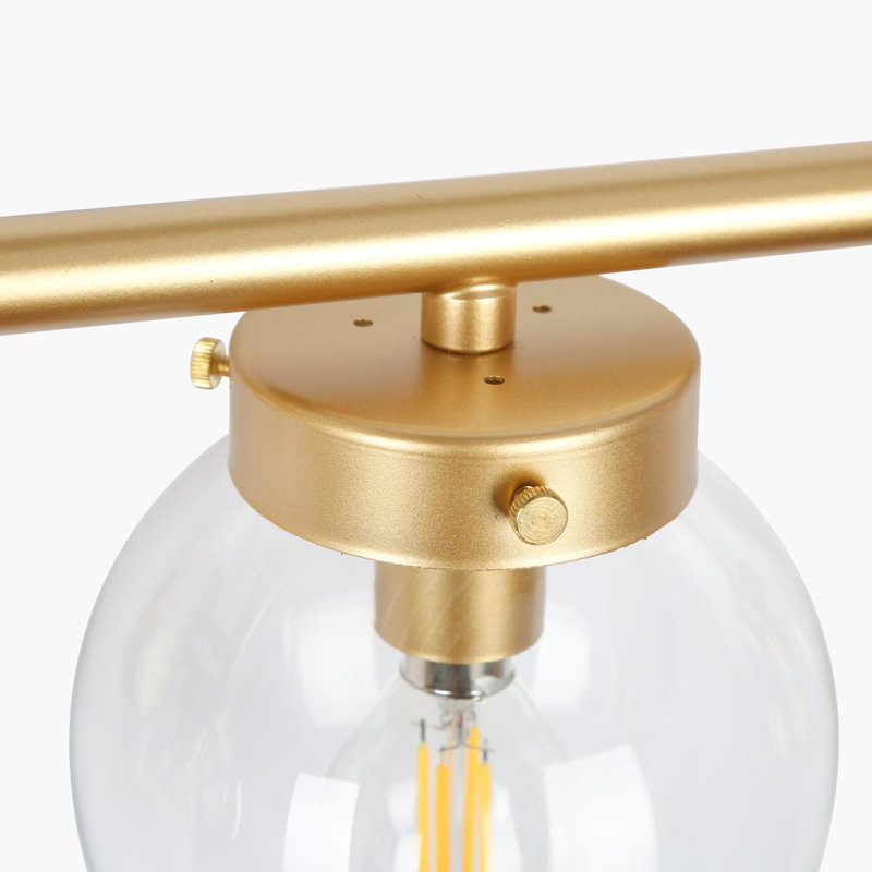 Éclairage de salle de bain à intensité variable 5 lumières, 5, Or champagne mat
