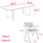 ensemble de table de salle à manger en bois massif de style luxueux clair-108071872