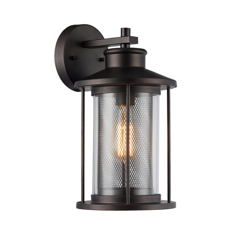Lanterne murale d'extérieur 1 lumière Emery, H 11 po x l 5,75 po x P 6,75 po, Bronze huilé