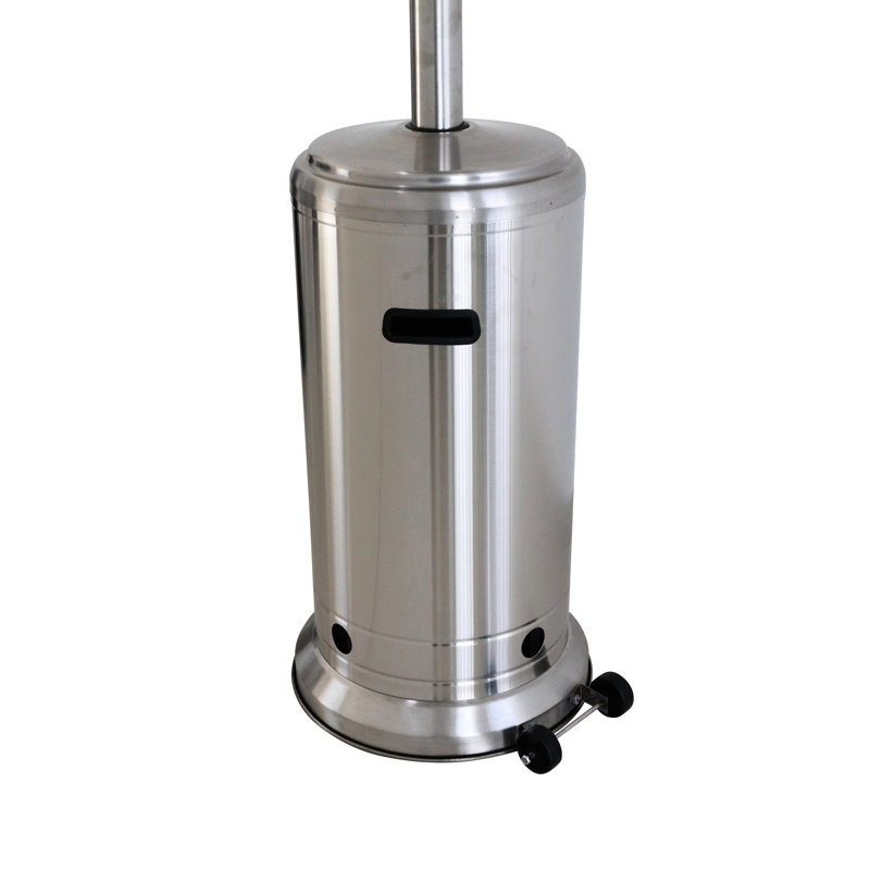Chauffe-terrasse 46000 - Acier inoxydable, gris acier, chauffage constant au gaz pour profiter des soirées extérieures chaudes