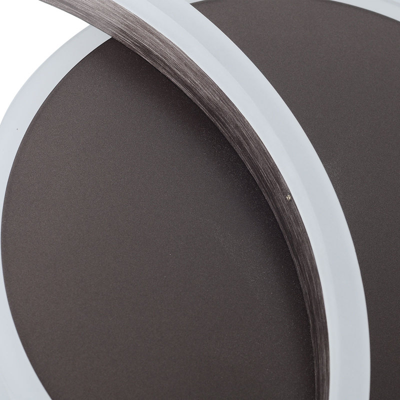 Plafonnier circulaire en acrylique 21,6 po Edric, Café