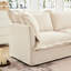 Crème 2 places pour le bureau - Tissu d'ameublement en chenille et conception ergonomique