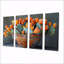 Orange orange vert, photo monochrome de cactus dans un vase I - ensemble d'art mural floral cactus-1621868677