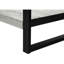 Table de bout industrielle 2 avec apparence de bois récupéré gris et pieds en métal noir, support de finition de 12 po de largeur pour la table de chevet