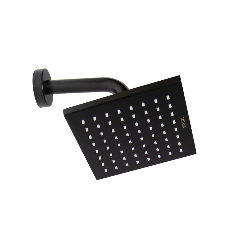 Waterblade W1068 Wall Mount Tilting Rain Shower Head, Matte Black