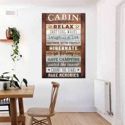 Cabin Rules I Canvas Print