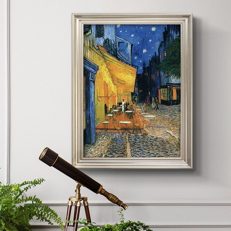 Toile encadrée de qualité supérieure Cafe Terrace - prête à être accrochée, H 36 po x l 24 po x P 2,5 po