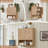 Fluted Bathroom Wall Cabinet, Wall-Mounted Medicine Cabinet With Adjustable Shelf & Doors, Farmhouse Floating Over The Toilet Storage Cabinets For Laundry Room, Kitchen, Living Room-2146057317