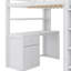 Lit mezzanine polyvalent avec tiroirs de rangement intégrés, bureau de travail spacieux et armoire de style armoire-114355540-114355539