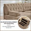 Canapé modulaire en L avec repose-pieds Chesterfield-1362351760