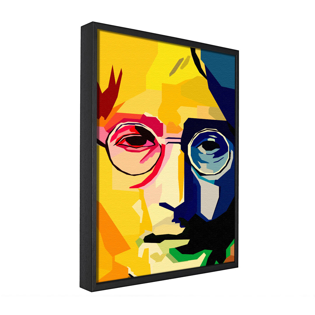 John Lennon Farben Gerahmter Leinwanddruck