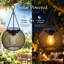 Lanterne solaire à énergie solaire, finition en métal avec crépuscule automatique blanc chaud On / Off à l'aube, lumière extérieure imperméable IP65 pour décoration de jardin