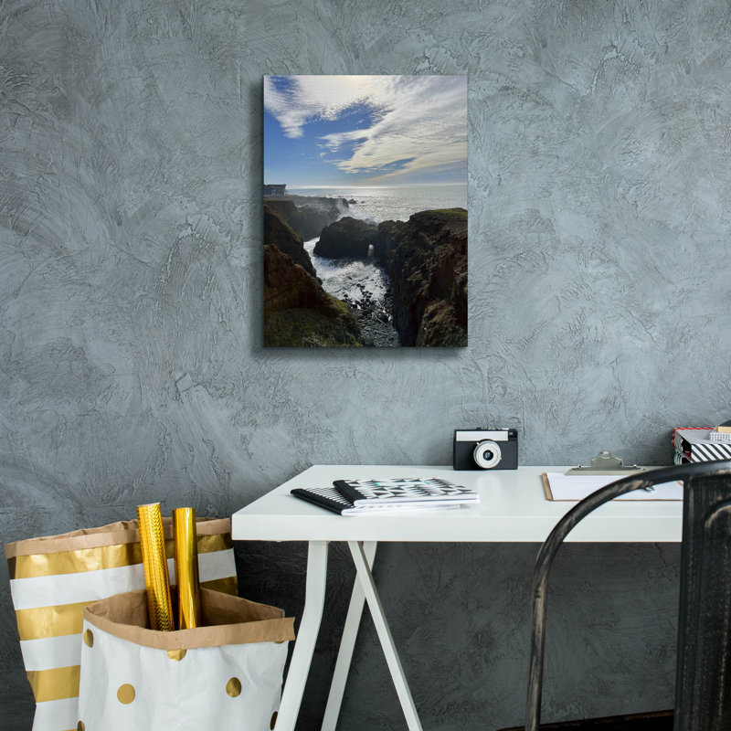  «Sea Caves» par Nicole Dell, art mural sur toile, 12 po x 16 po
