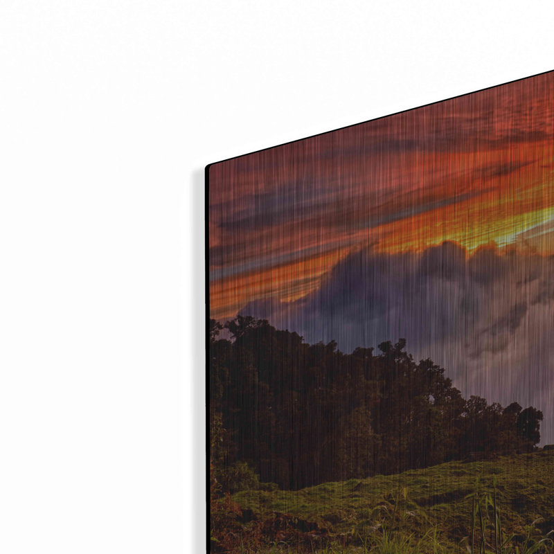 «Valley Clouds at Sunset», art mural en métal, H 16 po x l 24 po
