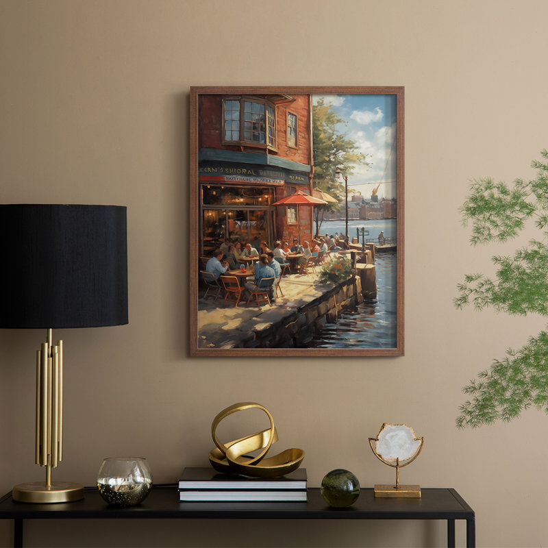 NAUTICAL Series DCxxvII, reproduction encadrée - bois massif, H 11 po x l 9 po, Noyer
