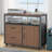 15.74"W X 29.92"H Mobile 2 Drawer File Cabinet With Doors-116190473