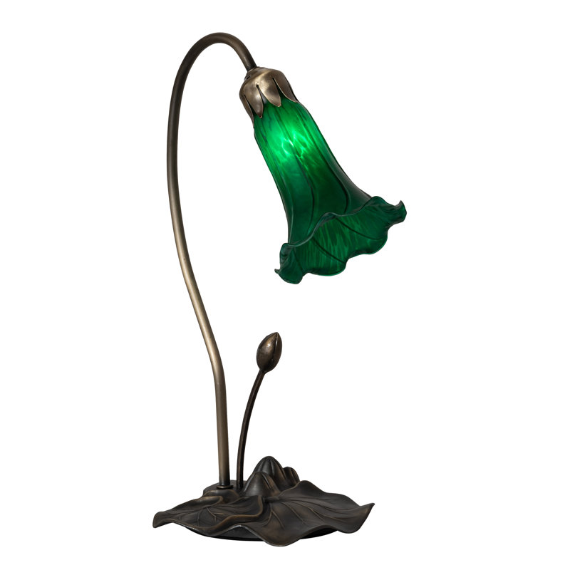 Nedra Arched Table Lamp, Green