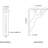 1 1/2"W x 5 1/2"D x 8"H Damon Wrought Iron Bracket, (Single center brace) (6-Pack)-112374171