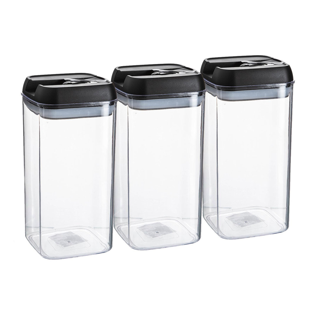 Argon Tableware - Food Storage Containers with Flip Lock Lid - Set of 6