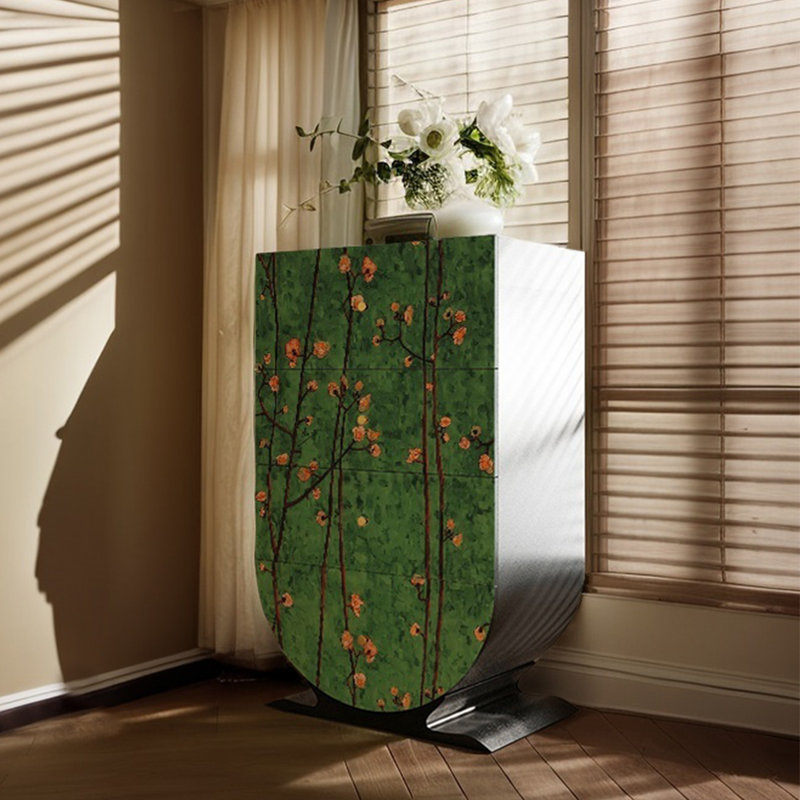 Multifunctional four-drawer wooden accent chest
