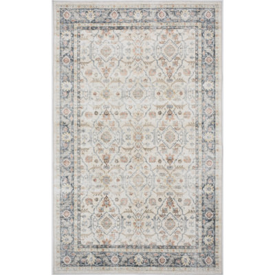 Whitley Blue Echo Machine Washable Soft Touch Area Rug