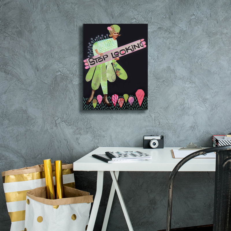  'Stop Looking' by Bebe Keith Canvas Wall Art, 12" x 16"