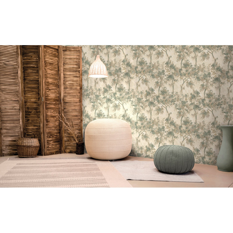 Papier peint texturé non tissé numérique Pi., Vert