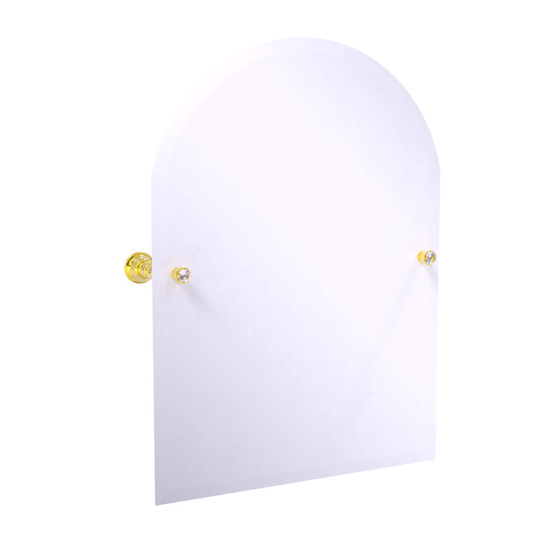 Miroir de meuble-lavabo biseauté sans cadre Gavin, Laiton poli